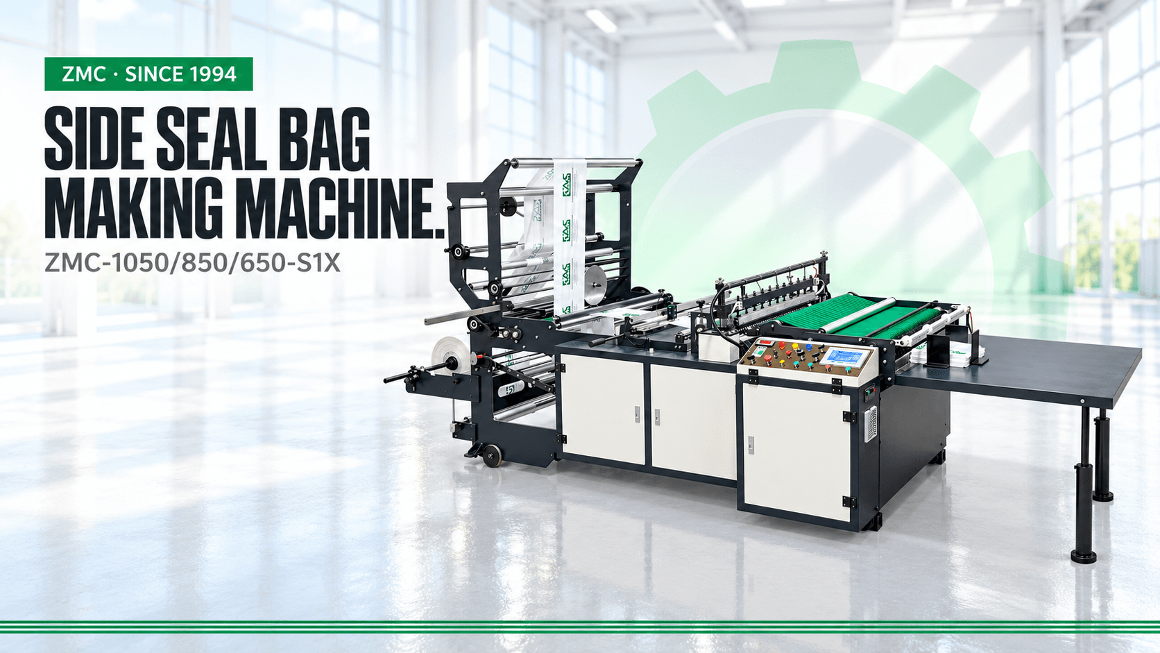 Side seal bag making machine, ZMC-1050/850/650-S1X